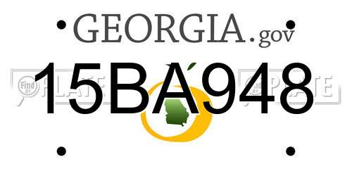 15BA948 Georgia License Plate
