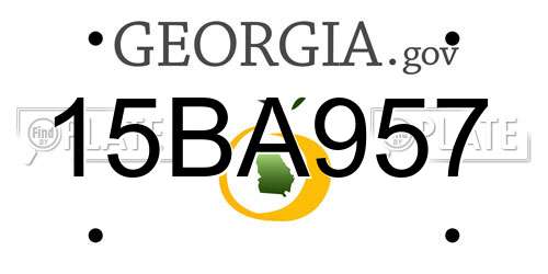 15BA957 Georgia License Plate