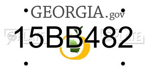 15BB482 Georgia License Plate