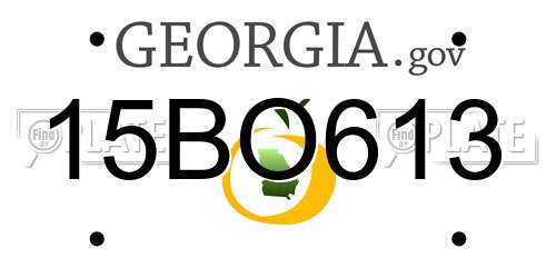 15BO613 Georgia License Plate