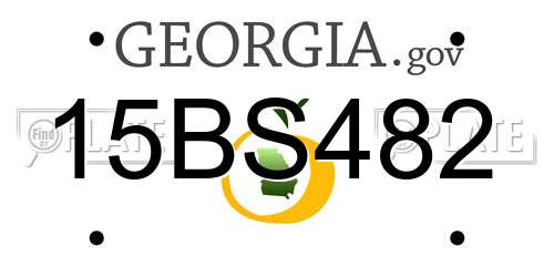 15BS482 Georgia License Plate