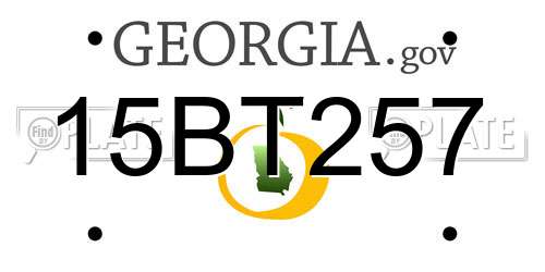 15BT257 Georgia License Plate