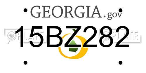 15BZ282 Georgia License Plate