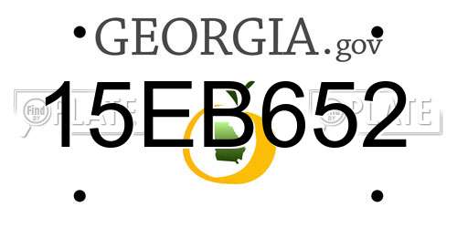 15EB652 Georgia License Plate