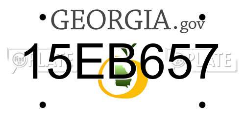 15EB657 Georgia License Plate