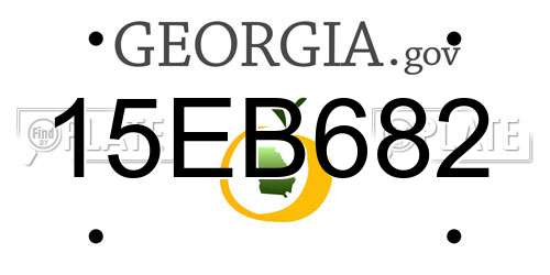 15EB682 Georgia License Plate