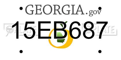 15EB687 Georgia License Plate