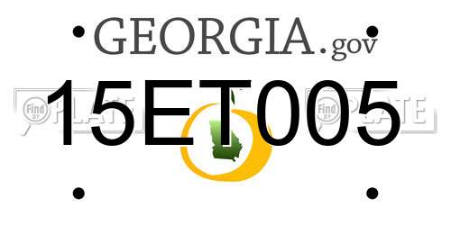 15ET005 Georgia License Plate
