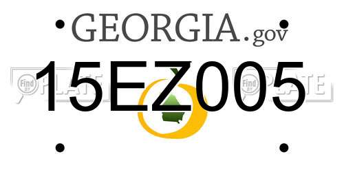 15EZ005 Georgia License Plate