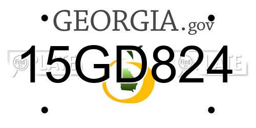 15GD824 Georgia License Plate