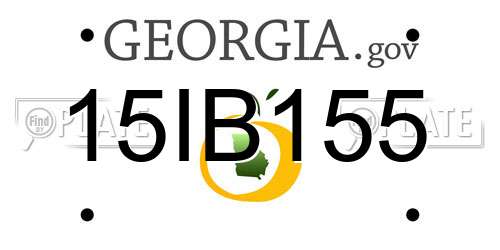 15IB155 Georgia License Plate