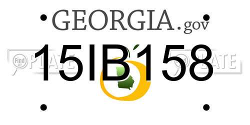 15IB158 Georgia License Plate