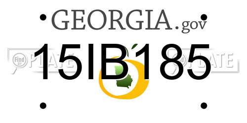 15IB185 Georgia License Plate