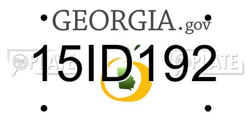 15ID192 Georgia License Plate