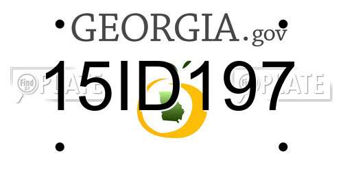 15ID197 Georgia License Plate