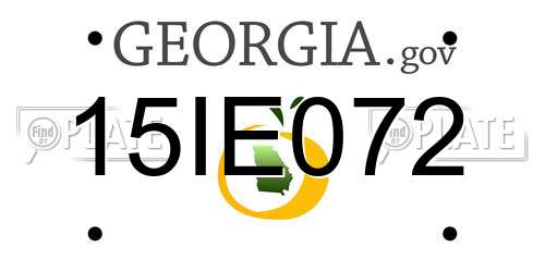 15IE072 Georgia License Plate