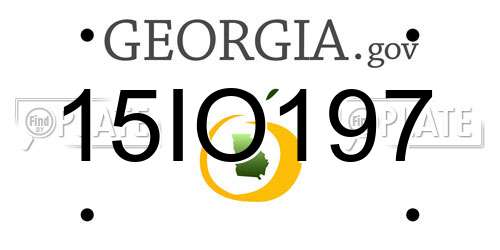 15IO197 Georgia License Plate