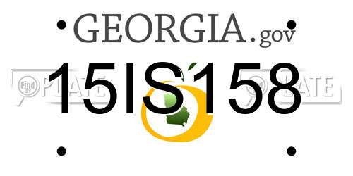 15IS158 Georgia License Plate
