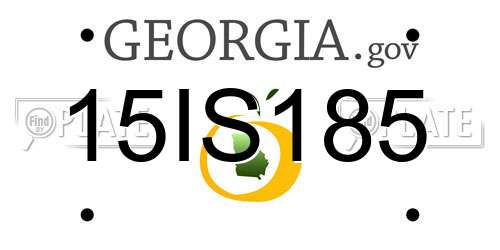 15IS185 Georgia License Plate