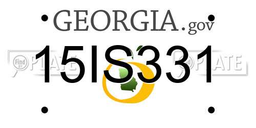 15IS331 Georgia License Plate