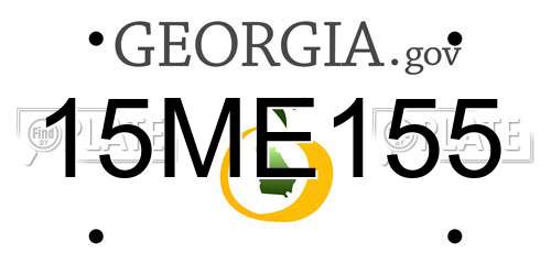15ME155 Georgia License Plate