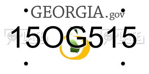 15OG515 Georgia License Plate