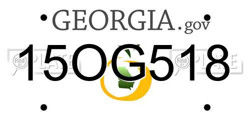 15OG518 Georgia License Plate
