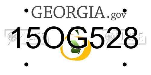 15OG528 Georgia License Plate