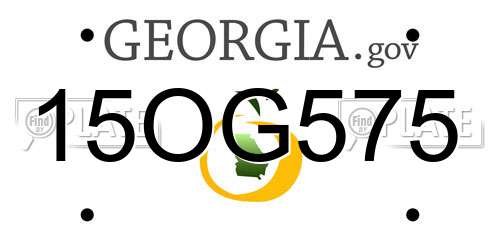 15OG575 Georgia License Plate