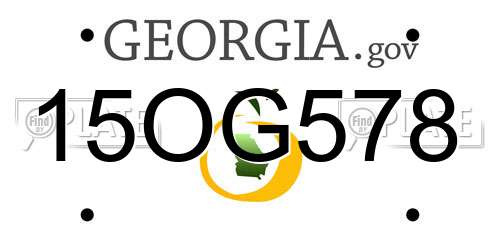 15OG578 Georgia License Plate