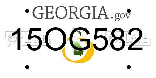 15OG582 Georgia License Plate