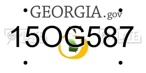 15OG587 Georgia License Plate
