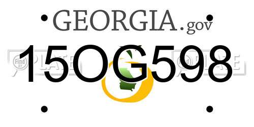 15OG598 Georgia License Plate