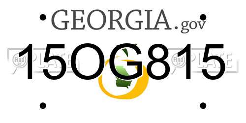 15OG815 Georgia License Plate