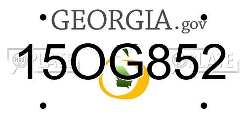 15OG852 Georgia License Plate