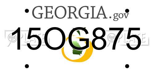 15OG875 Georgia License Plate