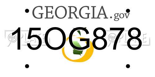 15OG878 Georgia License Plate