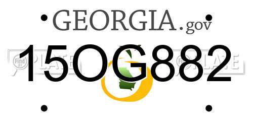 15OG882 Georgia License Plate