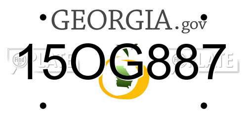 15OG887 Georgia License Plate