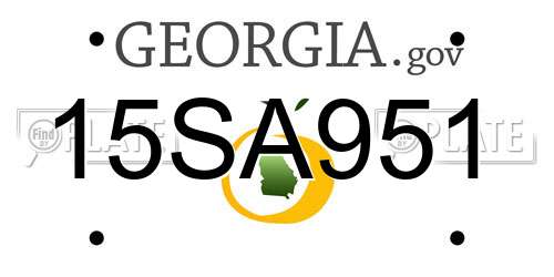 15SA951 Georgia License Plate