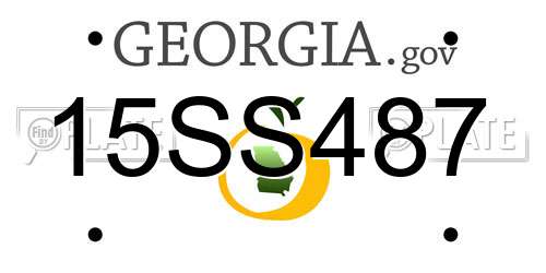 15SS487 Georgia License Plate