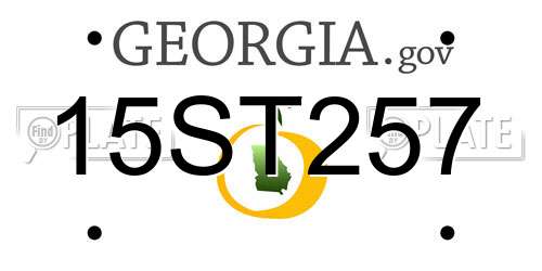 15ST257 Georgia License Plate