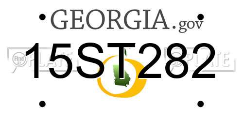 15ST282 Georgia License Plate