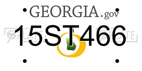 15ST466 Georgia License Plate