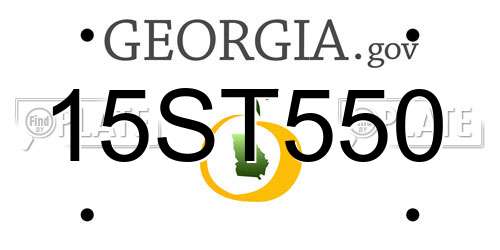 15ST550 Georgia License Plate