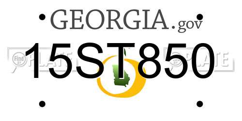 15ST850 Georgia License Plate