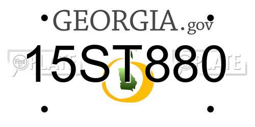 15ST880 Georgia License Plate