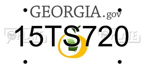 15TS720 Georgia License Plate