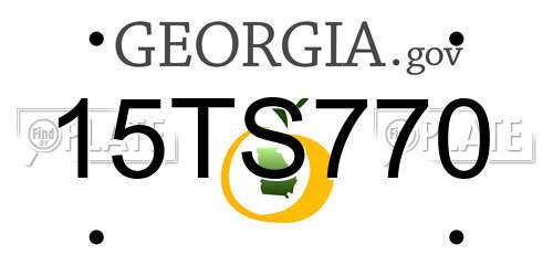 15TS770 Georgia License Plate
