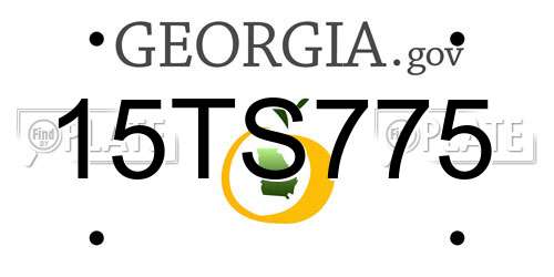 15TS775 Georgia License Plate